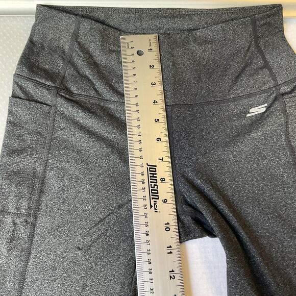 Skechers Women Activewear Pants Size S Gray Nylon Polyester Legging Yoga 27" - Picture 6 of 9